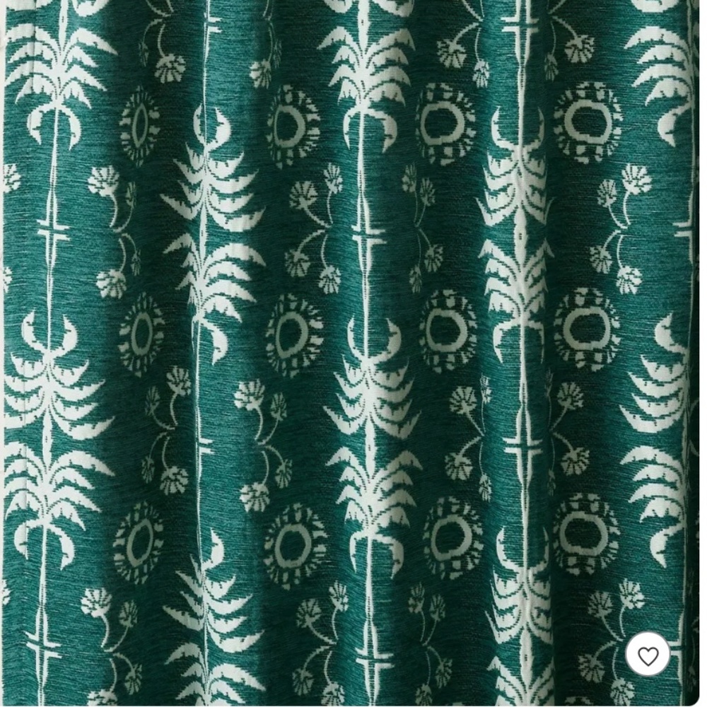 Opalhouse Palm Frond Chenille Jacquard Window Curtain Panel